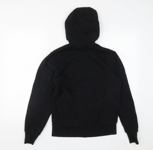 ellesse Womens Black  Cotton Full Zip Hoodie Size 4  Zip