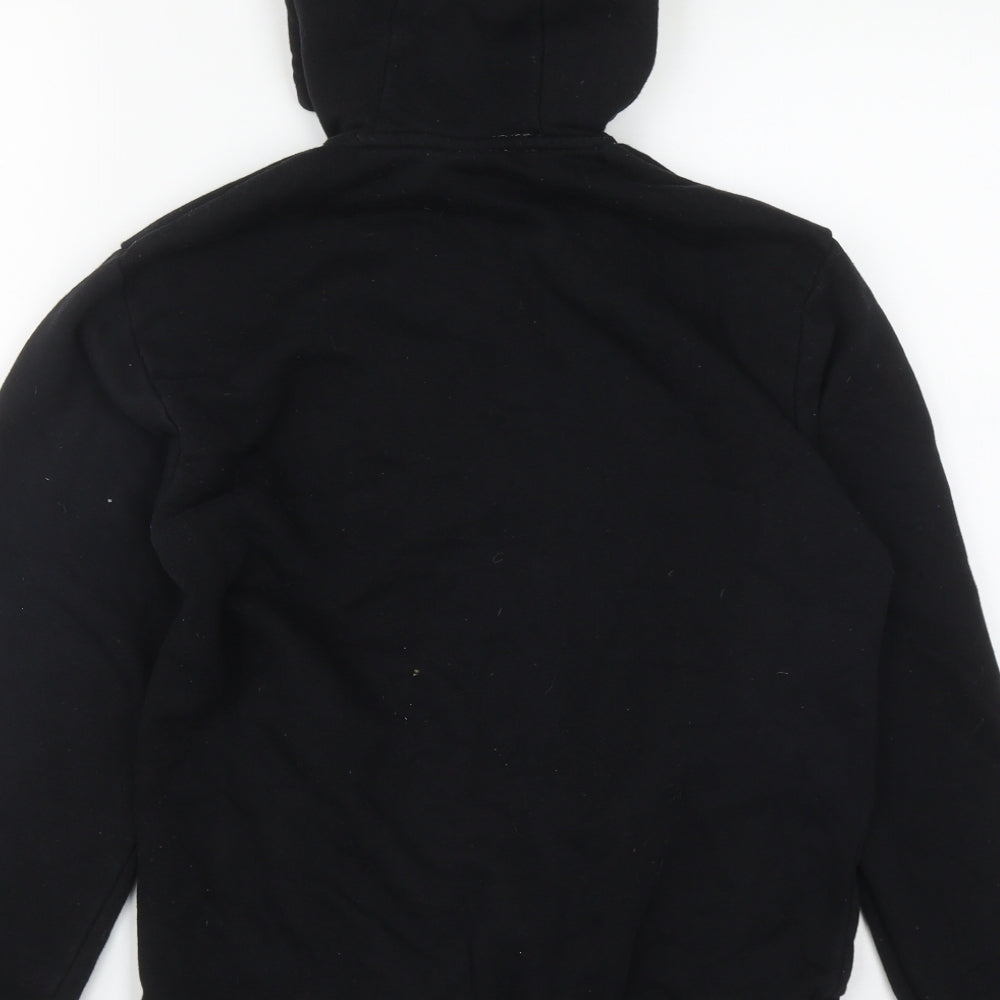 ellesse Womens Black Cotton Full Zip Hoodie Size 4 Zip