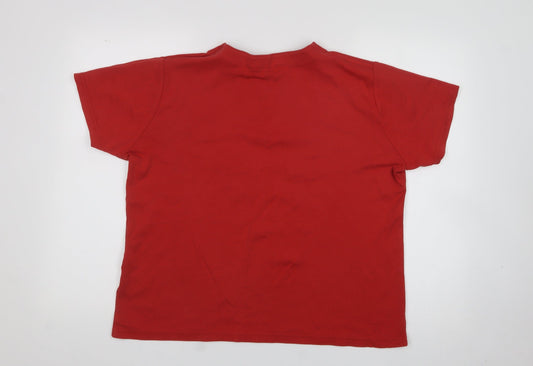 EWM Mens Purple Cotton T-Shirt Size XL V-Neck