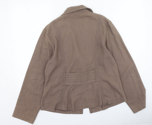 Off Shoot Womens Brown Jacket Size 14