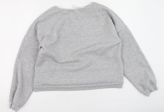 Select Womens Grey Viscose Pullover Sweatshirt Size L