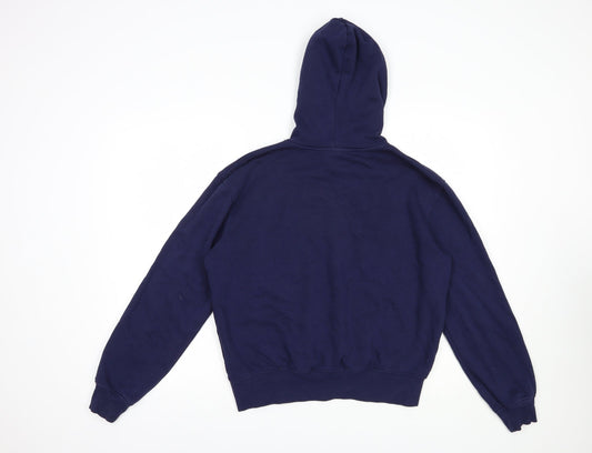H&M Womens Blue Cotton Pullover Hoodie Size XS Pullover - Smile