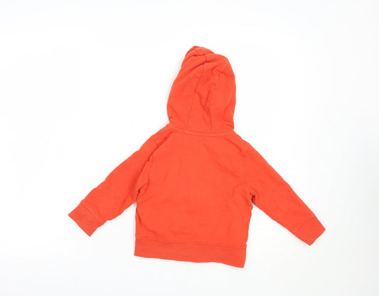 Mini Club Baby Red Cotton Full Zip Jumper Size 18-24 Months Zip