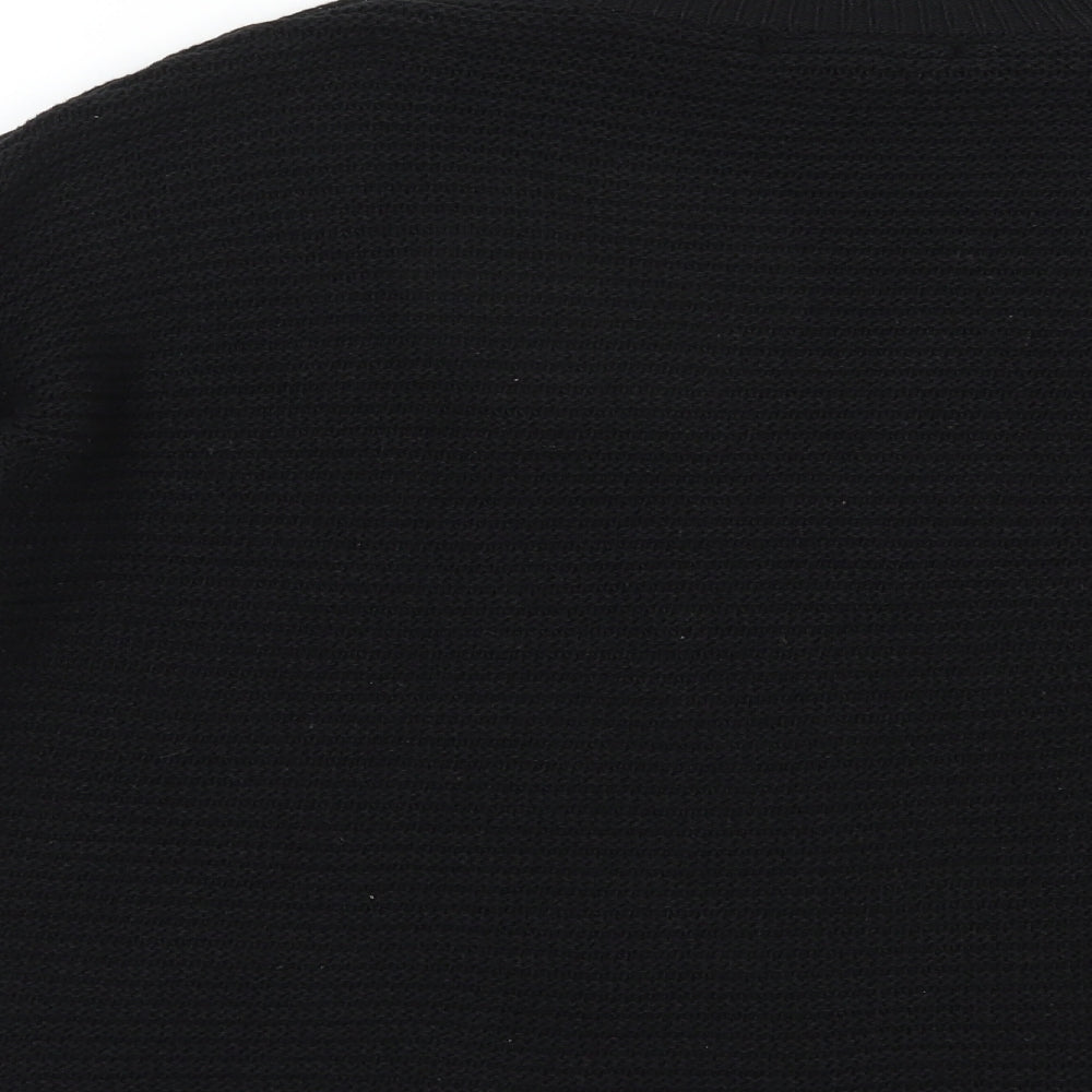 Missguided Womens Black Mock Neck Acrylic Pullover Jumper Size 6