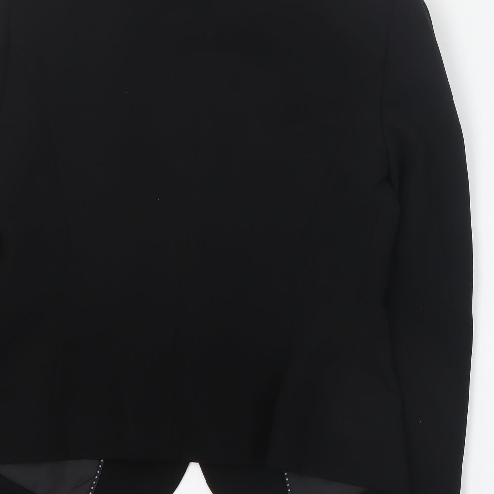 Marks and Spencer Womens Black Polyester Jacket Blazer Size 8