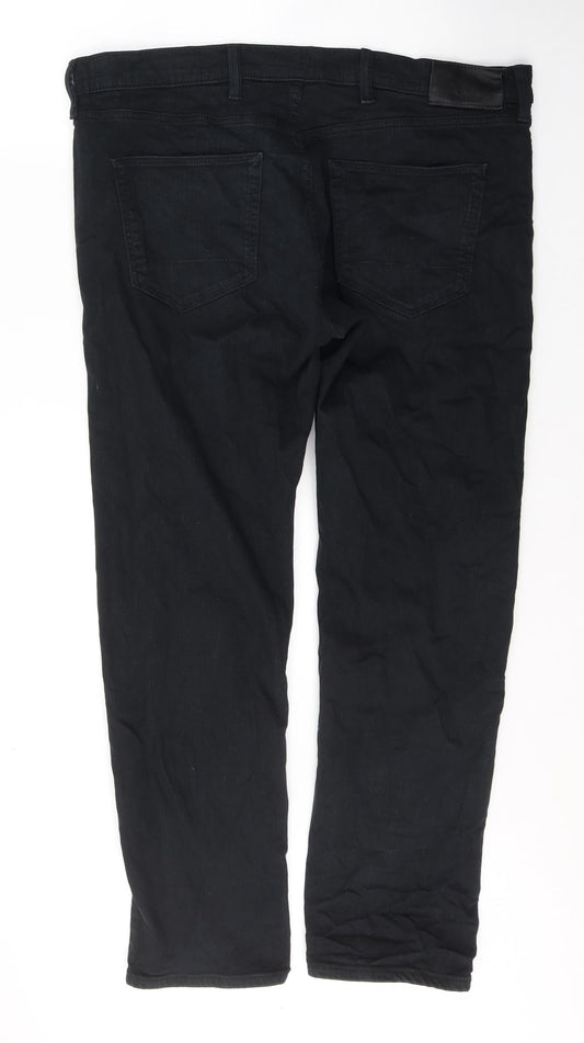 Marks and Spencer Womens Black Cotton Skinny Jeans Size 38 in L31 in Regular Button
