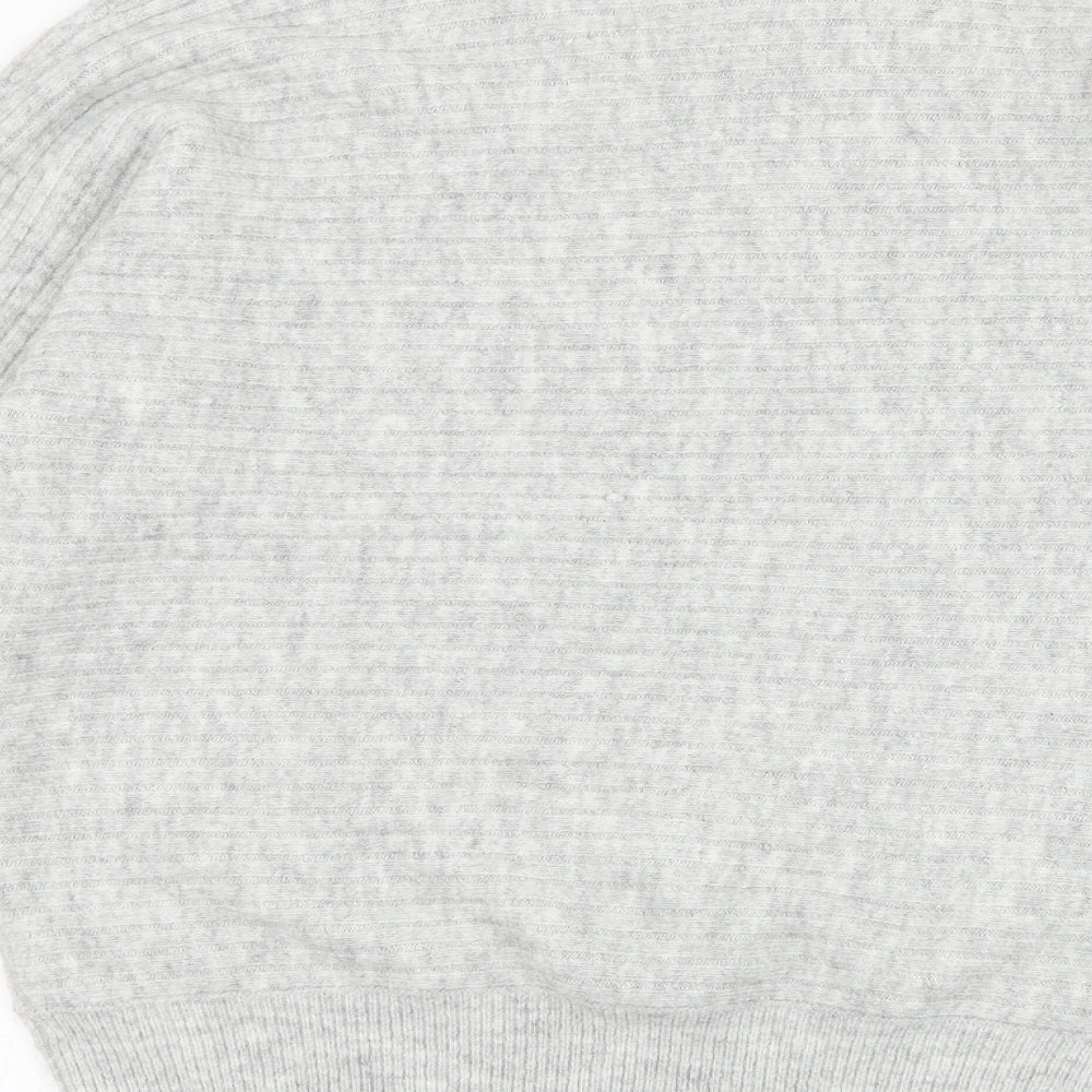 Bonmarché Womens Grey Round Neck Acrylic Pullover Jumper Size 14