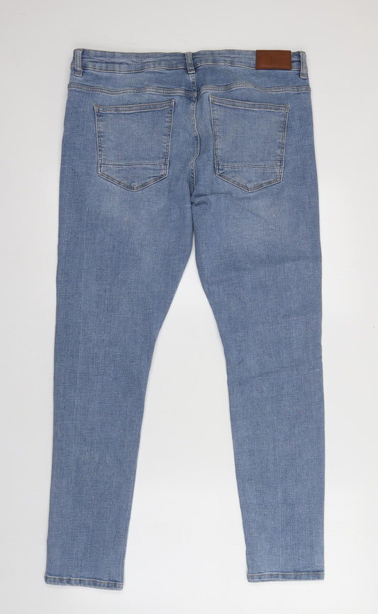 Denim & Co. Womens Blue Cotton Skinny Jeans Size 36 in L32 in Regular