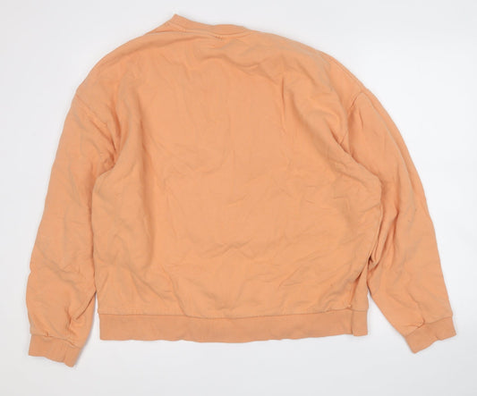 ASOS Mens Orange Polyester Pullover Sweatshirt Size L