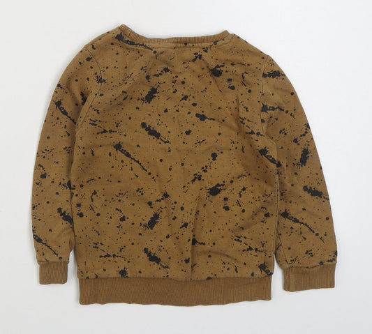 George Boys Brown Cotton Pullover Sweatshirt Size 4-5 Years Pullover