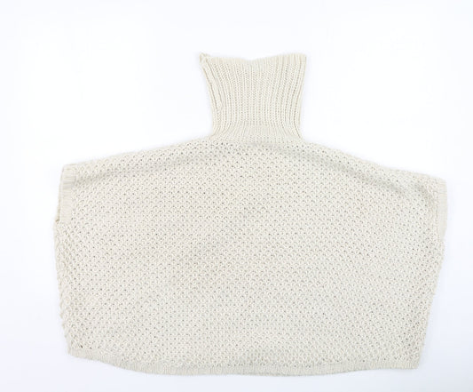 Primark Girls Ivory High Neck Acrylic Pullover Jumper Size 10-11 Years