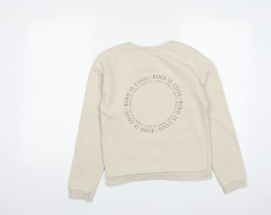 George Girls Beige Cotton Pullover Sweatshirt Size 12-13 Years - Kind Is Cool