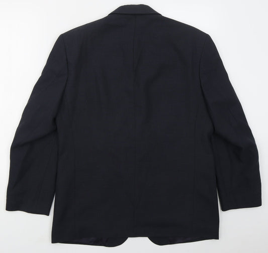 Marks and Spencer Mens Blue Wool Jacket Suit Jacket Size 40