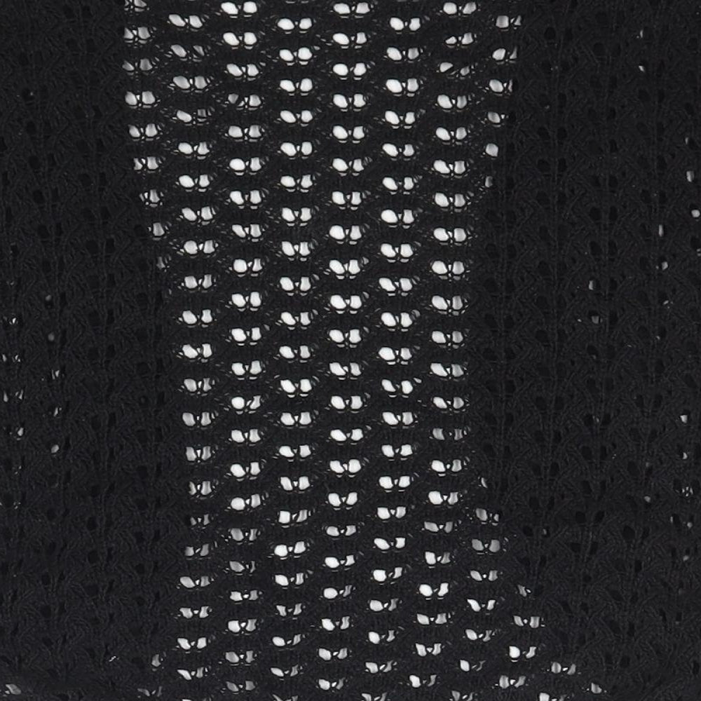 New Look Womens Black V-Neck Cotton Cape Jumper Size 10