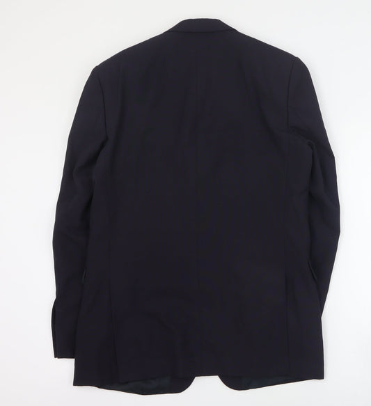Karl Jackson Mens Blue Polyester Jacket Suit Jacket Size M