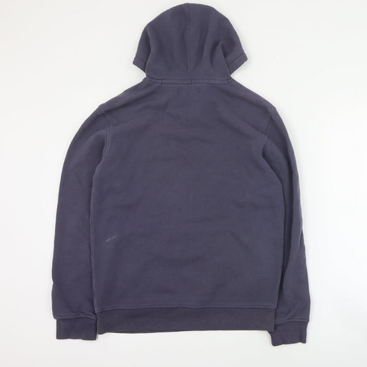 Matalan Mens Blue Cotton Pullover Hoodie Size S