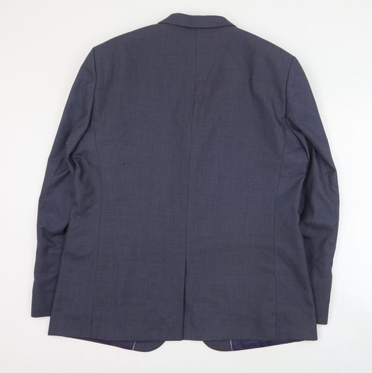Taylor & Wright Mens Blue Polyester Jacket Suit Jacket Size XL