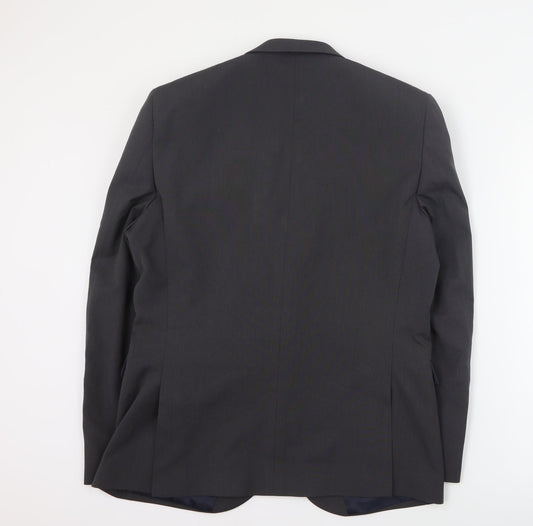 NEXT Mens Grey Polyester Jacket Suit Jacket Size L