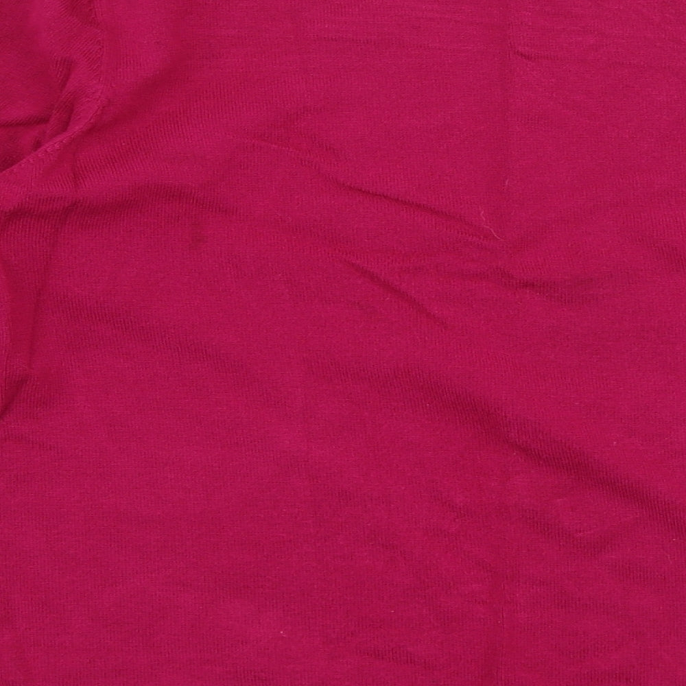 bonmarche Womens Pink Boat Neck Viscose Pullover Jumper Size 16
