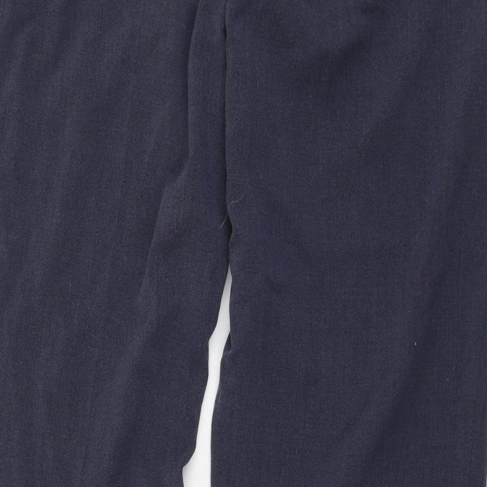 Marks and Spencer Womens Grey Polyester Trousers Size 14 L31 in Regular Zip