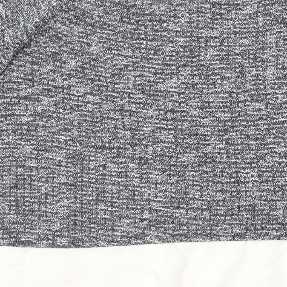 Marks and Spencer Womens Blue Round Neck Viscose Pullover Jumper Size 16