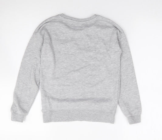 Primark Girls Grey Cotton Pullover Sweatshirt Size 8-9 Years Pullover