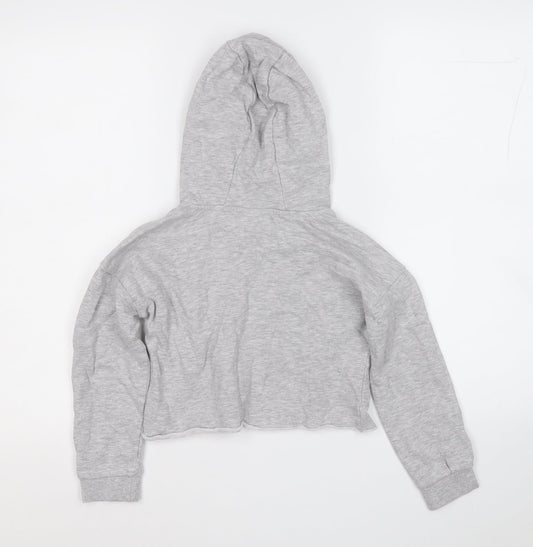 Matalan Girls Grey Cotton Pullover Hoodie Size 9 Years - Stay Sassy