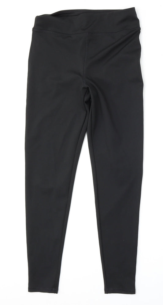 Active Womens Black Polyester Jogger Trousers Size 12 L26 in Regular
