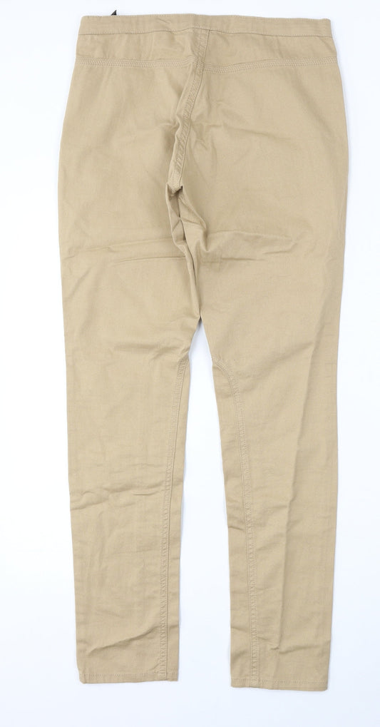 LIMITED COLLECTION Womens Beige Cotton Skinny Jeans Size 12 L30 in Regular