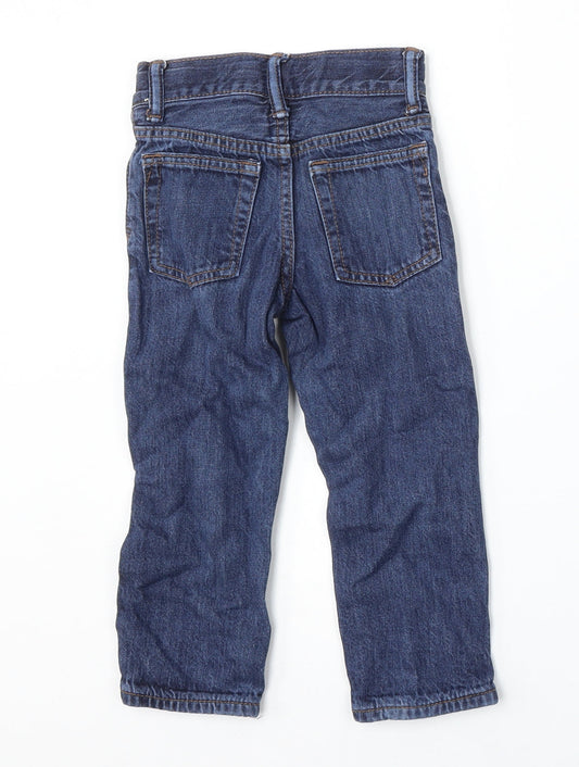 Gap Girls Blue Cotton Straight Jeans Size 3 Years Regular