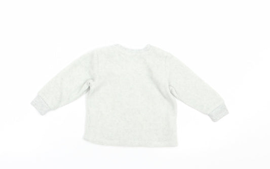 Pep & Co Baby Grey Polyester Pullover Jumper Size 3-6 Months Snap - Little Legend