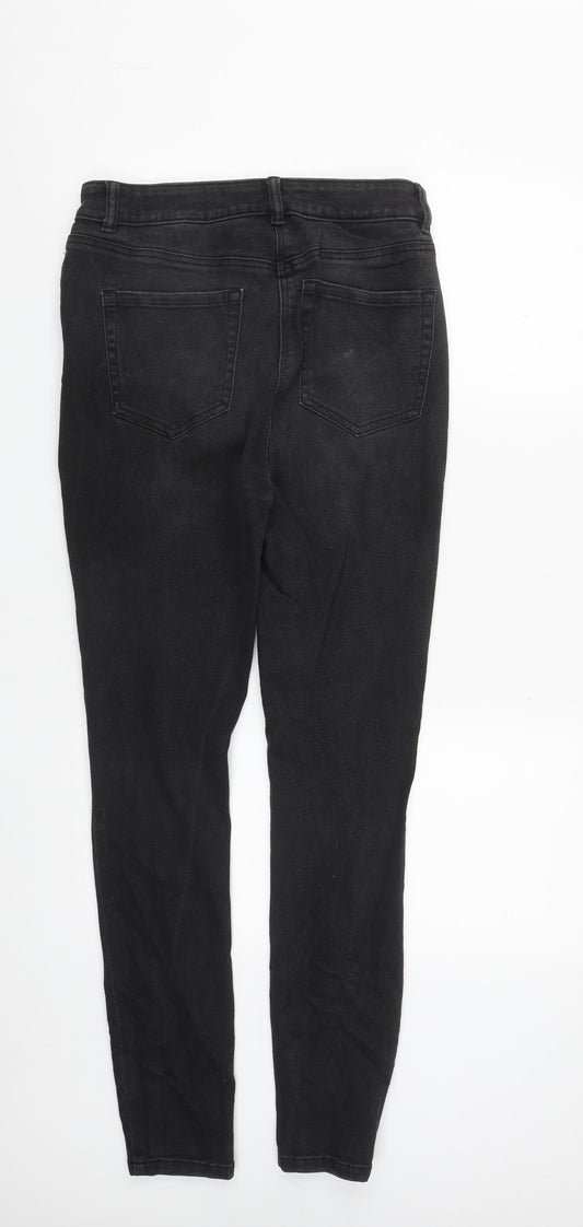 NEXT Womens Beige Cotton Skinny Jeans Size 12 L30 in Regular Zip