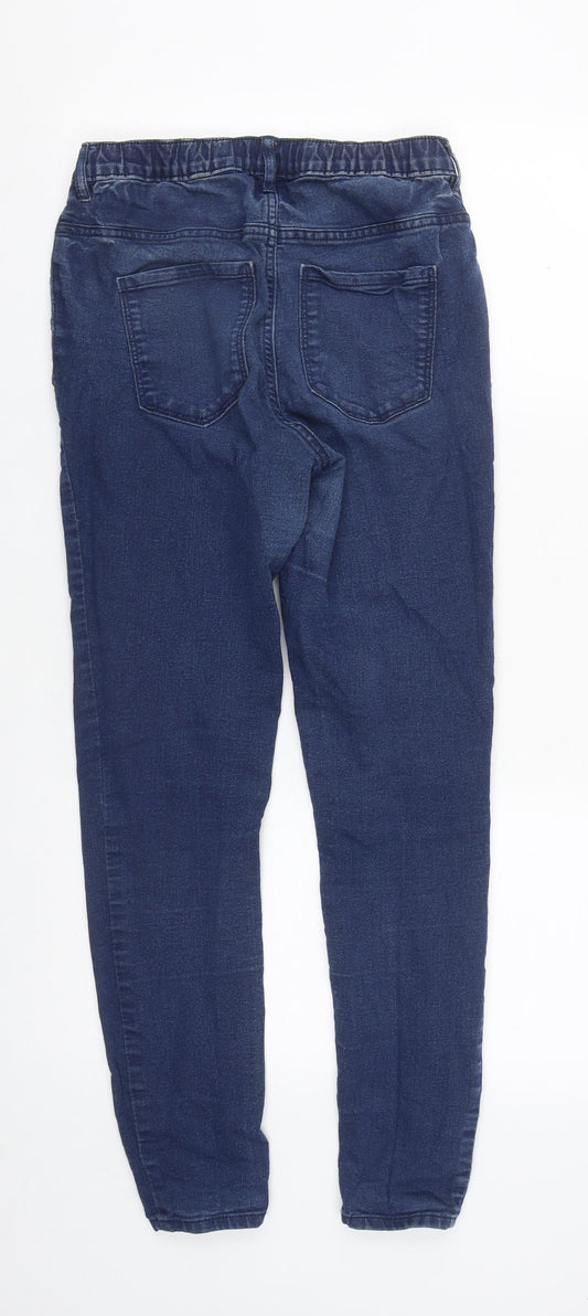Preworn Womens Blue Cotton Jegging Jeans Size 10 L27 in Regular