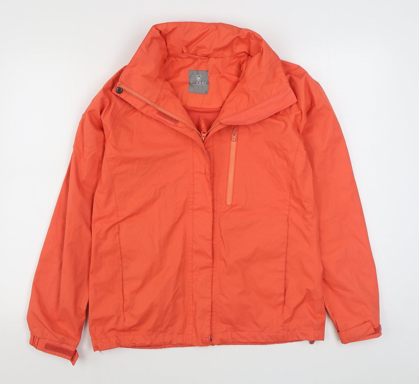 Hi Gear Womens Orange Rain Coat Coat Size 10 Zip