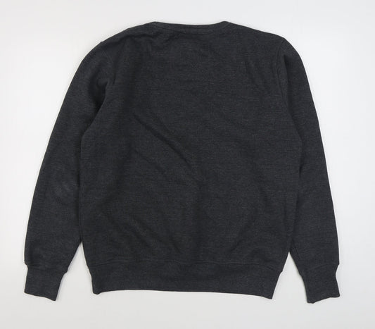 Square Blades Mens Grey Cotton Pullover Sweatshirt Size M