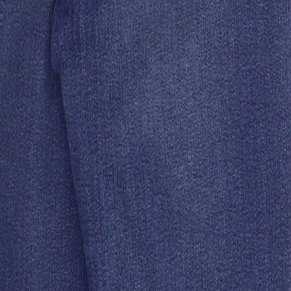 Topshop Womens Blue Cotton Skinny Jeans Size 26 in L25 in Regular Button
