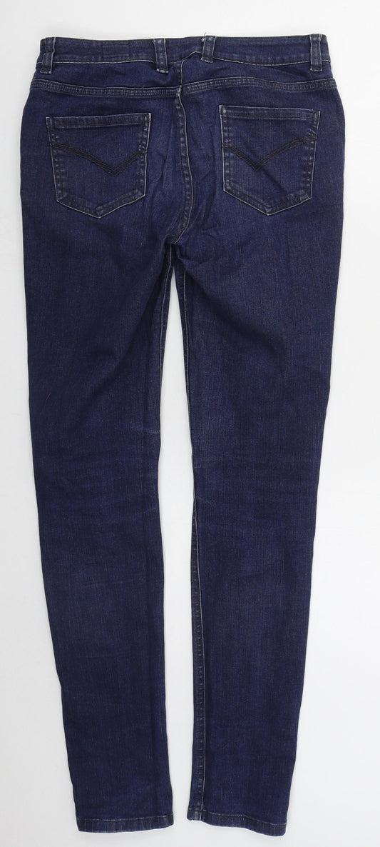 Johnnie B Womens Blue Cotton Skinny Jeans Size 28 in L31 in Regular Button