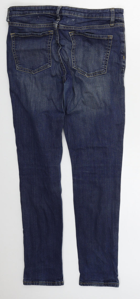 Gap Womens Blue Cotton Skinny Jeans Size 8 L28 in Regular Button