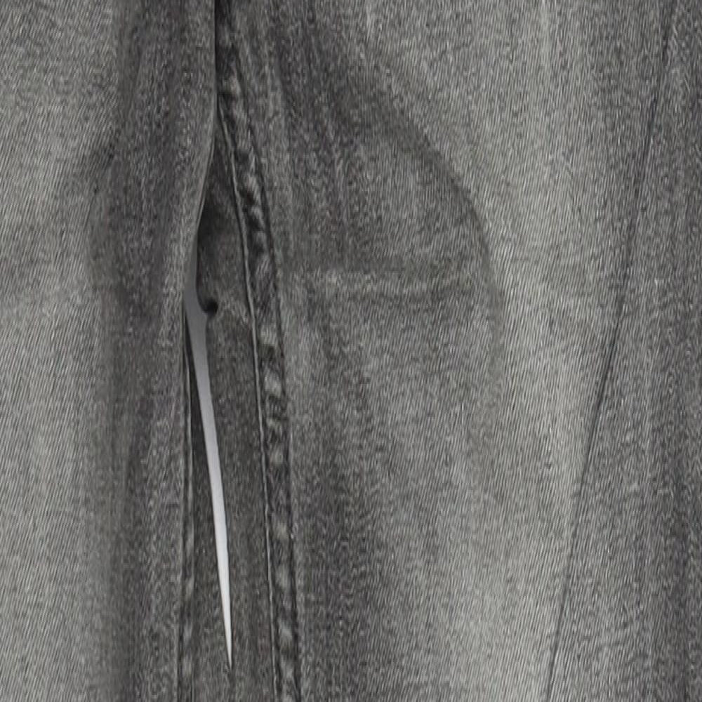 PUll & Bear Womens Grey Cotton Skinny Jeans Size 6 L29 in Regular Button