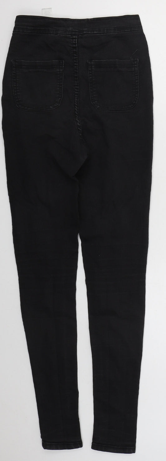 Boohoo Womens Black Camel Skinny Jeans Size 8 L29 in Regular Zip