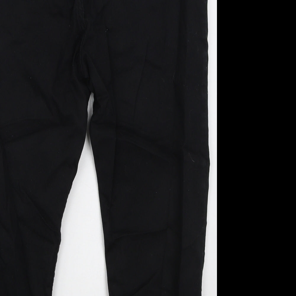 Marks and Spencer Womens Black Cotton Skinny Jeans Size 12 L22 in Regular Button