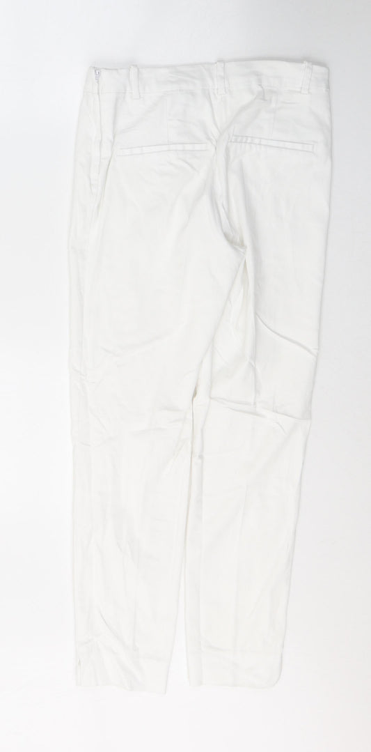 H&M Womens White Cotton Jegging Jeans Size 10 L26 in Regular Zip