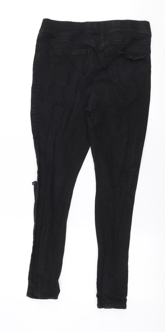 Studio Womens Black Cotton Jegging Jeans Size 12 L28 in Slim