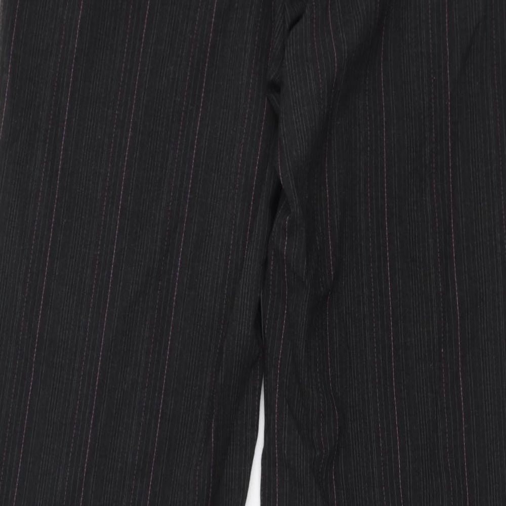 Gerry Weber Womens Grey Striped Polyester Trousers Size 12 L30 in Regular Zip