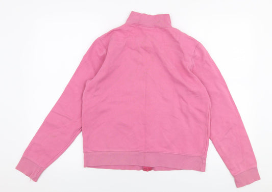 Air Womens Pink Cotton Full Zip Sweatshirt Size 12 Zip