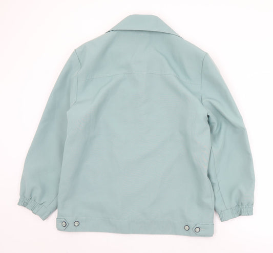 Preworn Womens Green Overcoat Coat Size 16 Button