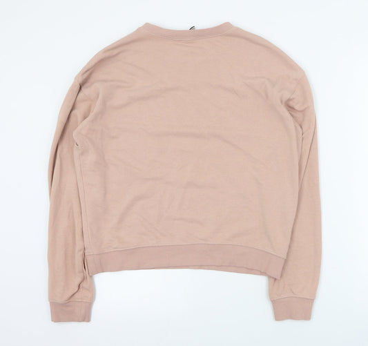 H&M Womens Pink Cotton Pullover Sweatshirt Size S Pullover