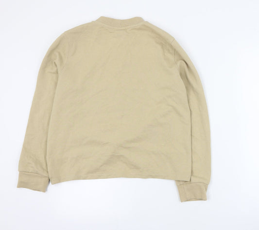 H&M Womens Beige Cotton Pullover Sweatshirt Size M Pullover