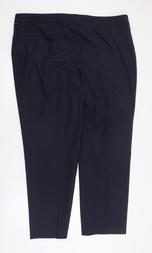 Everyone Collection Womens Blue Polyester Dress Pants Trousers Size 52 in L30 in Regular Zip