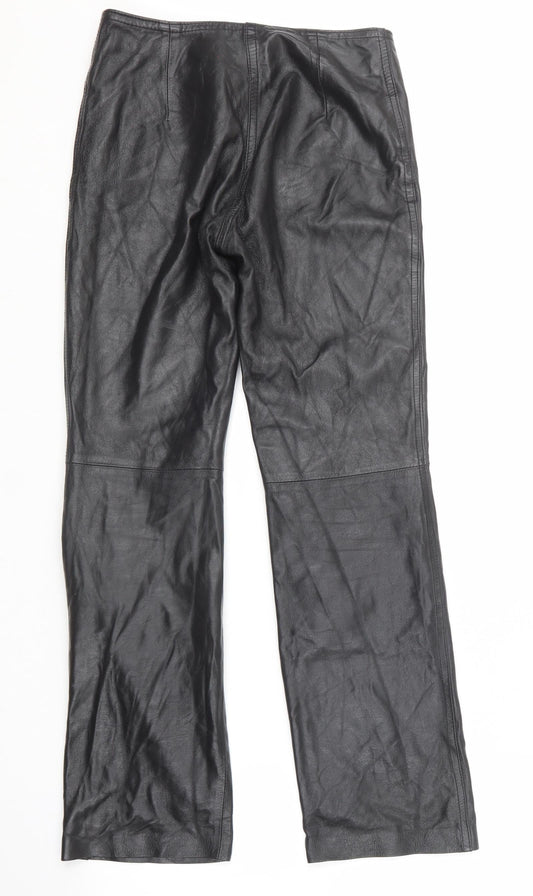 Vera Pelle Womens Black Polyester Jegging Trousers Size 42 L27 in Regular